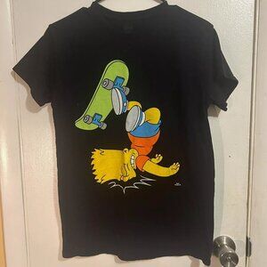 Adult Small Bart Simpson Skateboard Tshirt-Great Condition-Christmas is coming!